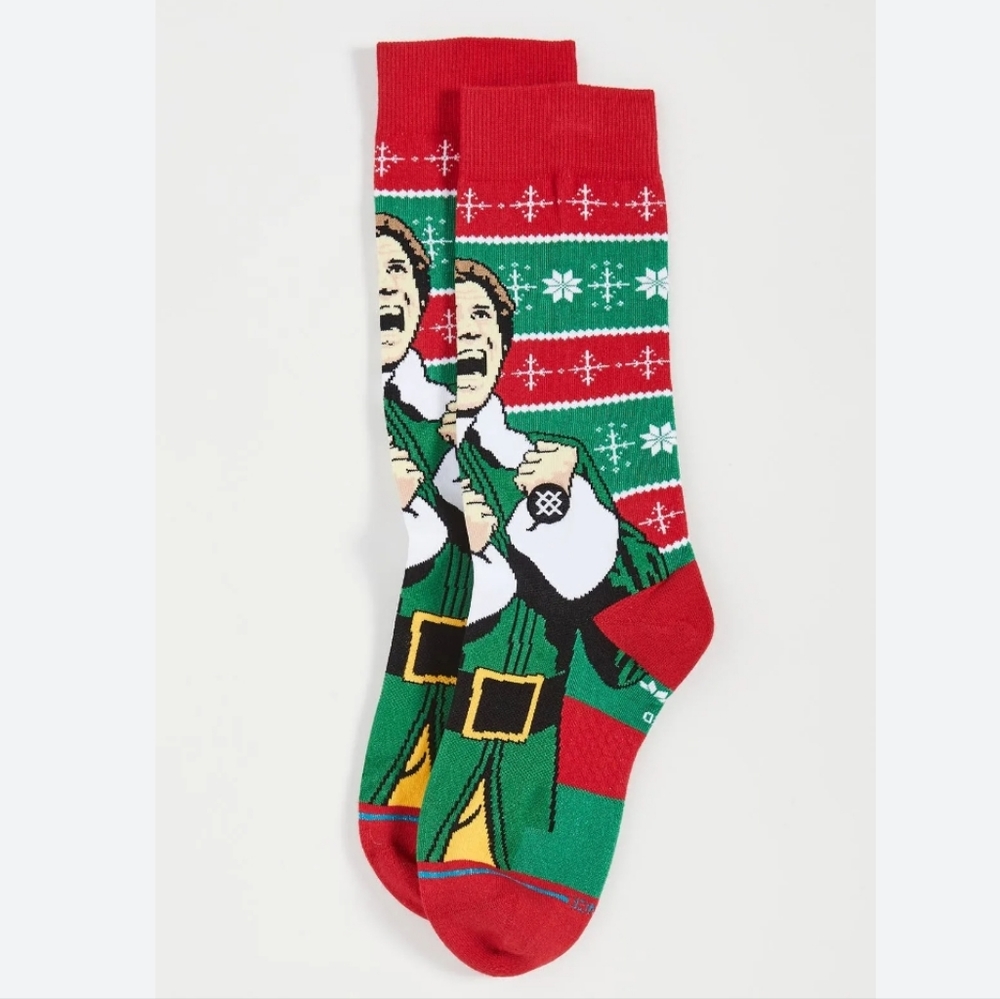 NWT Men's Elf Cold Outside Crew Socks - Picture 4 of 8